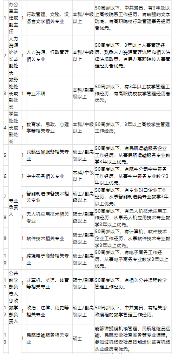 芜湖航空职业学院2024年招聘